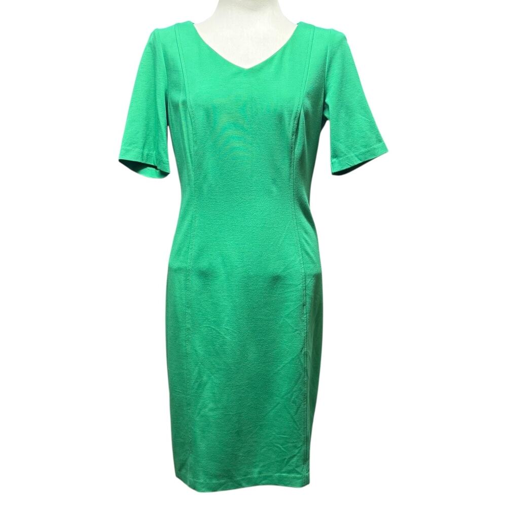 Talbots Short Sleeve Shift Dress Green 6